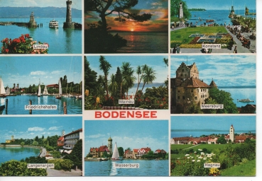 Ansichtskarte Bodensee, Mehrbildkarte